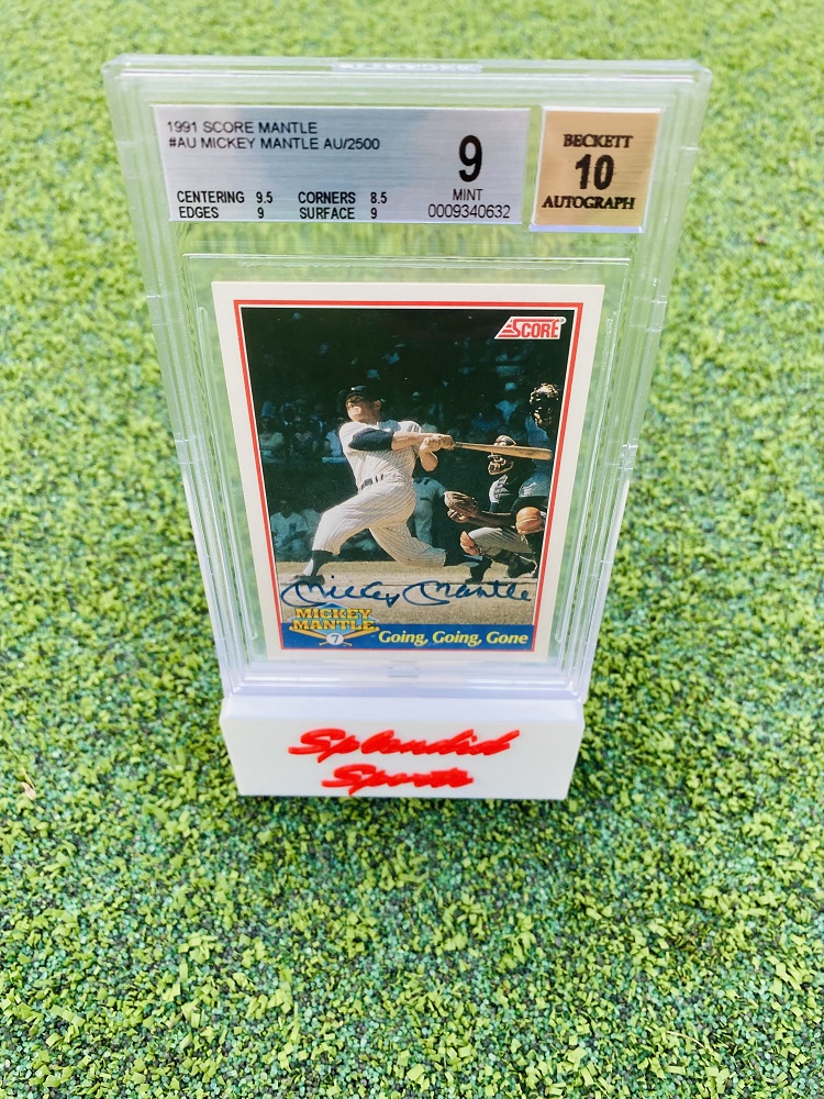Mickey Mantle 1991 Score Autograph Sports Card