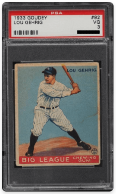 1933 Goudey Lou Gehrig