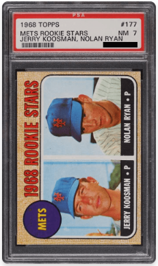 1968 Topps Mets Rookies Nolan Ryan Card
