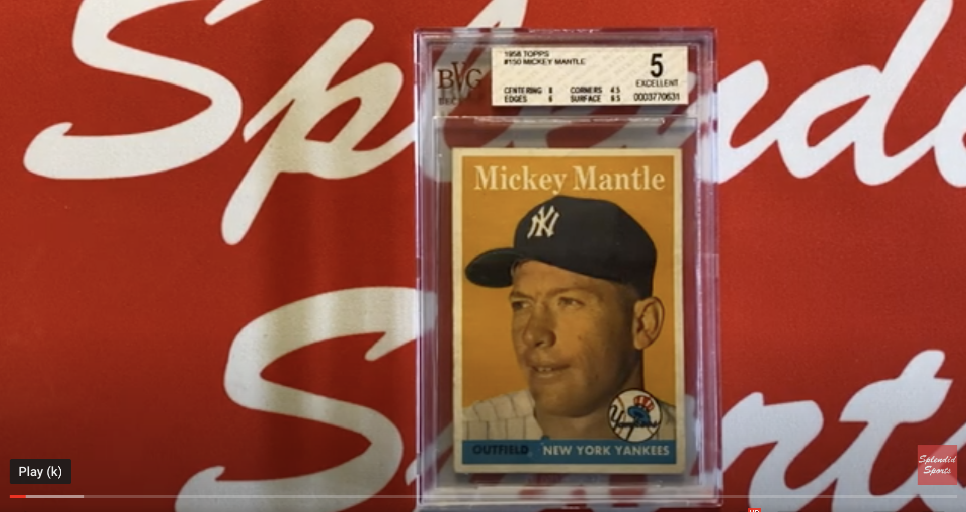 Mickey Mantle 1958 Topps Card