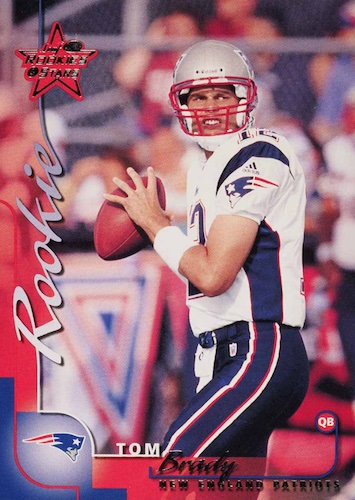 2000-Leaf-Rookies-Stars-Tom-Brady-RC-134